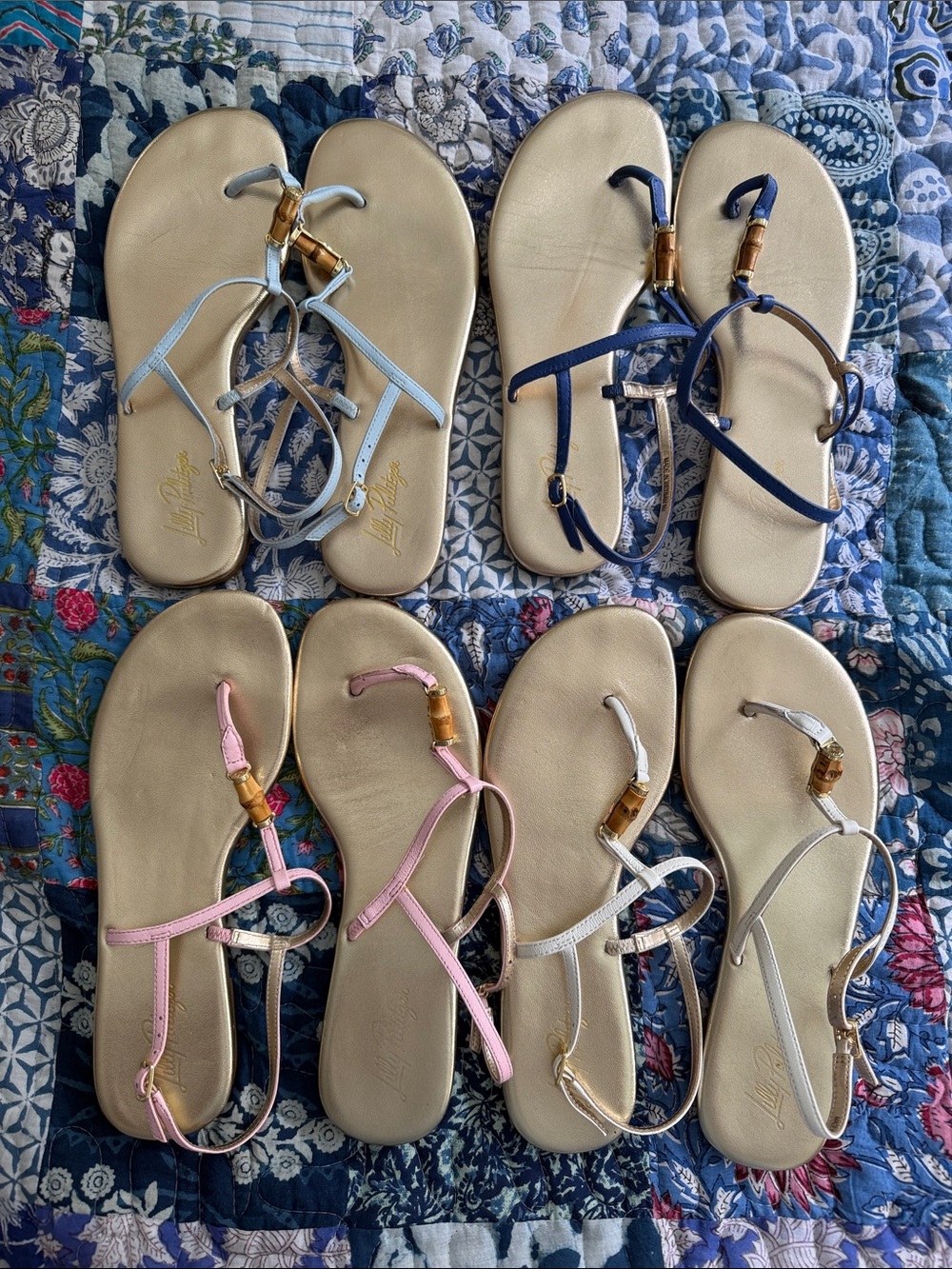 Lilly Pulitzer lot of Leena Sandals all size 9